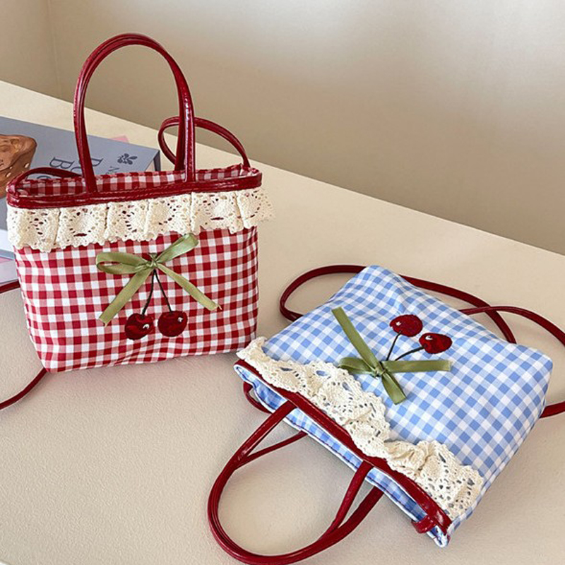 Luxury Bags Cute - Damen-Umhängetasche im koreanischen Stil mit Karomuster