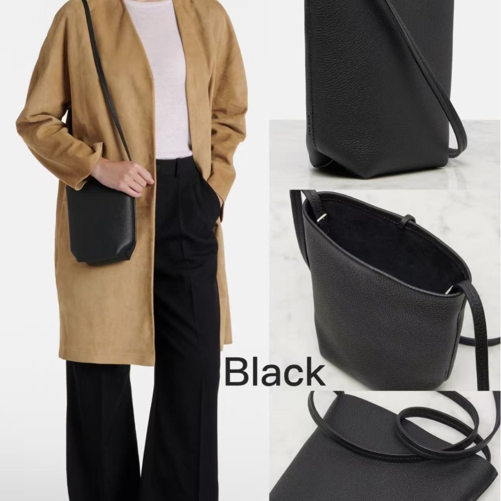 Luxury Bags Old Money - Neue kleine Eimertasche aus Vollleder, statisch,