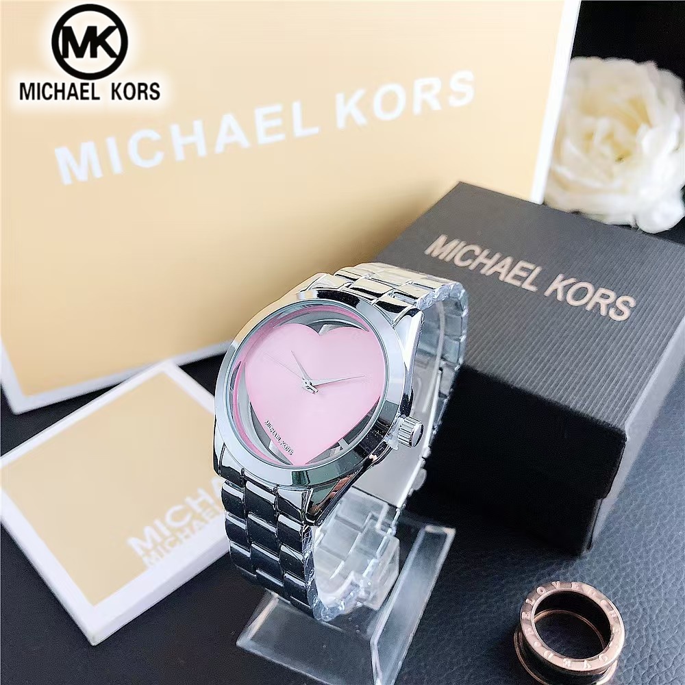 Luxury Bags Michael Kors - Michael Kors Luxus-Damenuhr mit Pfirsichherz-Design, elegantes