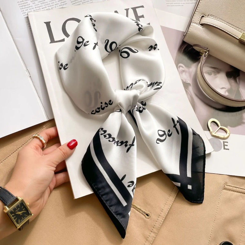 Luxury Bags Duffle - Damen Luxus Seiden-Satin Quadratischer Schal Eleganter